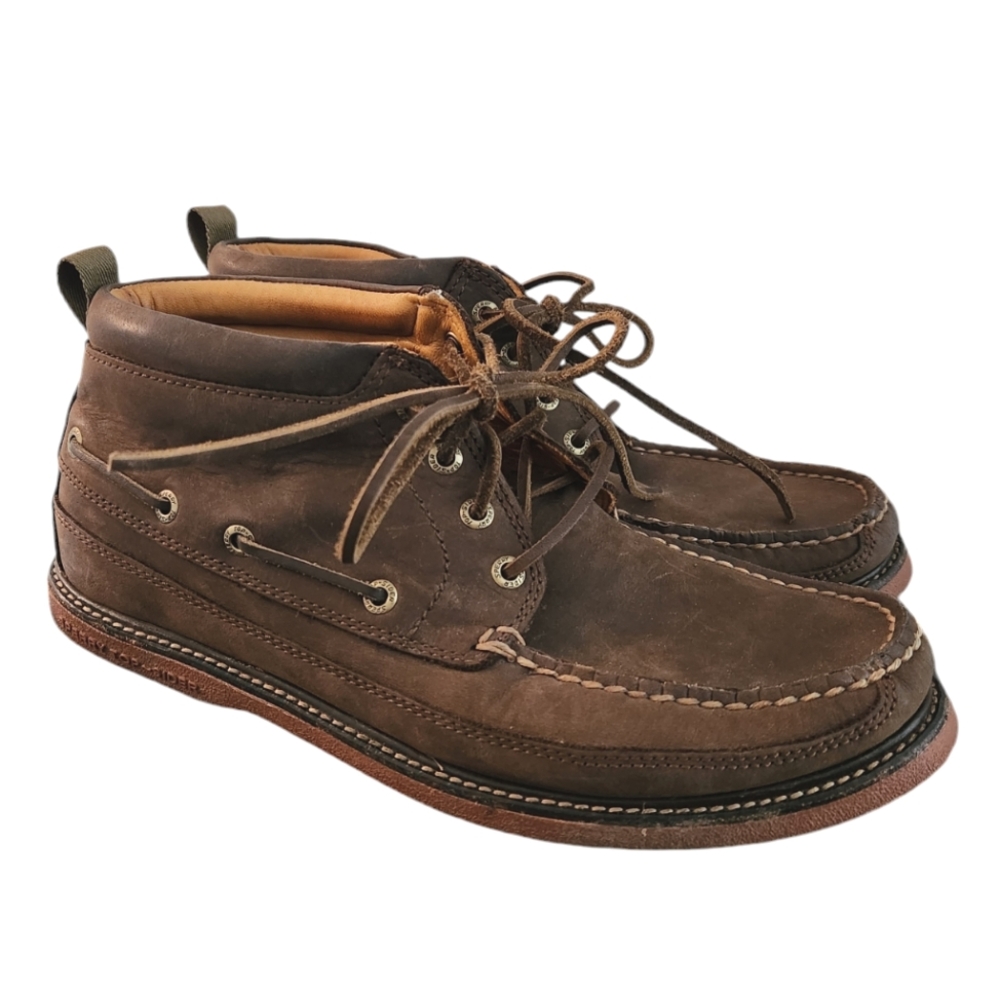 Sperry Top Sider Gold Cup Leather Moc Chukka Boots Men's Size 10 Brown